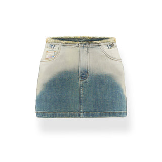 [NAWS] Gradient Denim Short Skirt