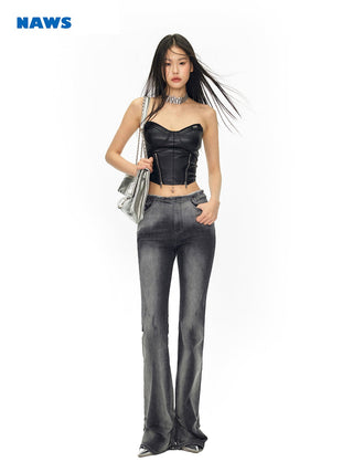 [NAWS] Adjustable Zipper Leather Vest
