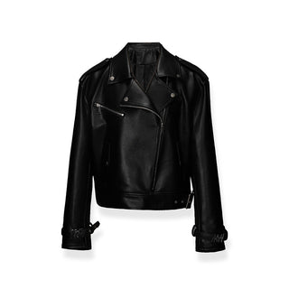 [NAWS] Bikercore black motorcycle leather jacket