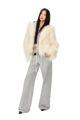 [NAWS] Folded collar fur coat