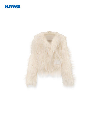 [NAWS] Folded collar fur coat