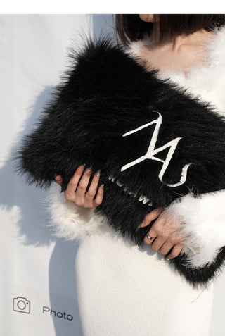 [NAWS] Fox fur cushion lumbar pillow