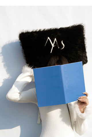 [NAWS] Fox fur cushion lumbar pillow