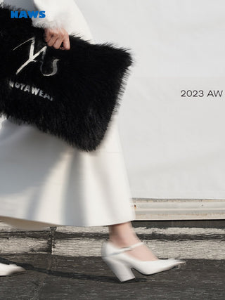 [NAWS] Fox fur cushion lumbar pillow