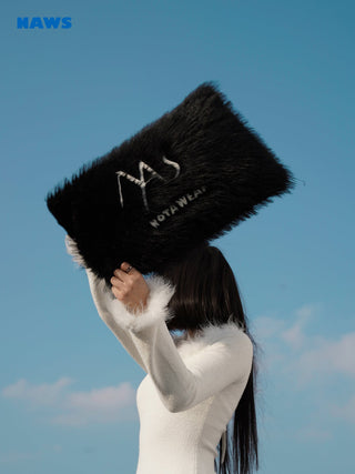 [NAWS] Fox fur cushion lumbar pillow