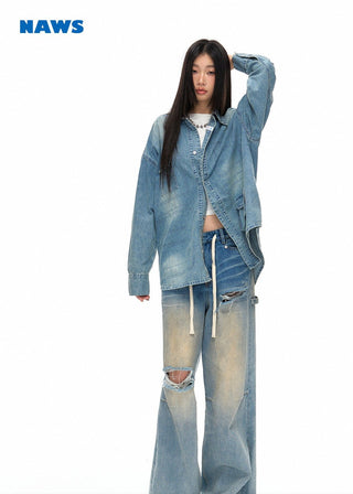 [NAWS] Oversized denim shirt