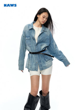 [NAWS] Oversized denim shirt