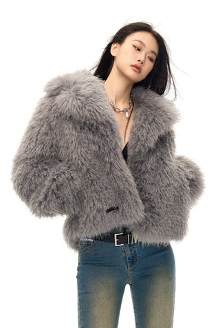[NAWS] Lapel Short Fur Jacket