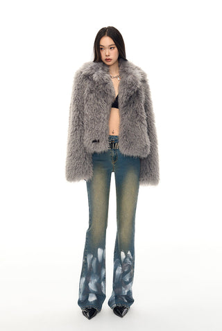 [NAWS] Lapel Short Fur Jacket