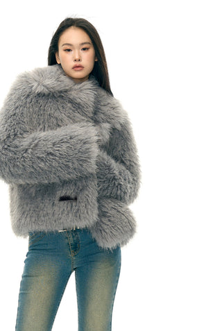 [NAWS] Lapel Short Fur Jacket