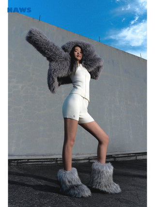[NAWS] Lapel Short Fur Jacket