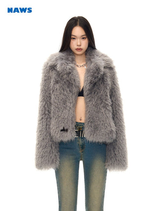 [NAWS] Lapel Short Fur Jacket
