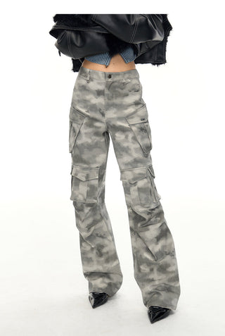 [NAWS] High-waist Camouflage cargo pants