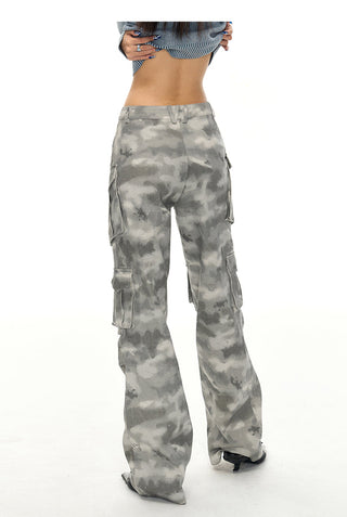 [NAWS] High-waist Camouflage cargo pants