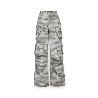 [NAWS] High-waist Camouflage cargo pants