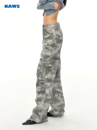 [NAWS] High-waist Camouflage cargo pants