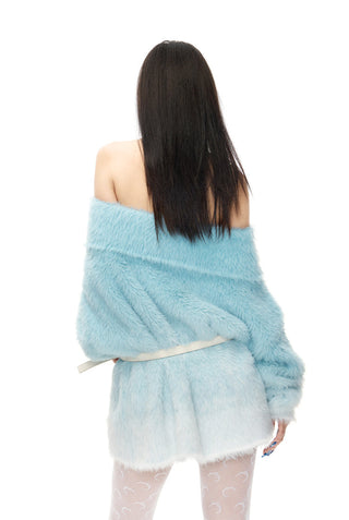[NAWS] Plush Gradient Oversize Sweater