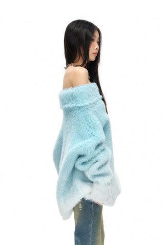 [NAWS] Plush Gradient Oversize Sweater