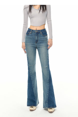 [NAWS] High waist flared denim pants