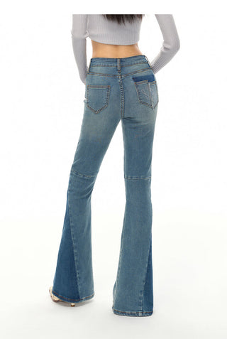 [NAWS] High waist flared denim pants