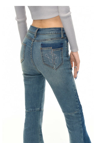[NAWS] High waist flared denim pants