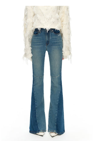 [NAWS] High waist flared denim pants