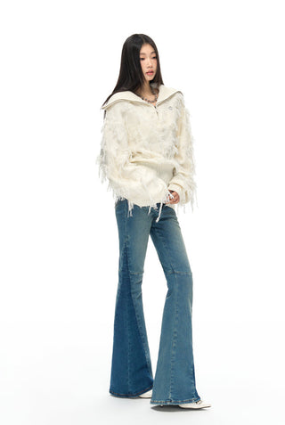 [NAWS] High waist flared denim pants