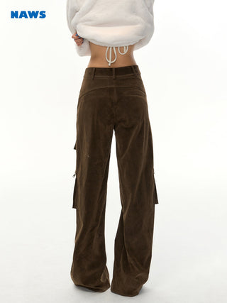 [NAWS] Frosted leather casual straight overalls