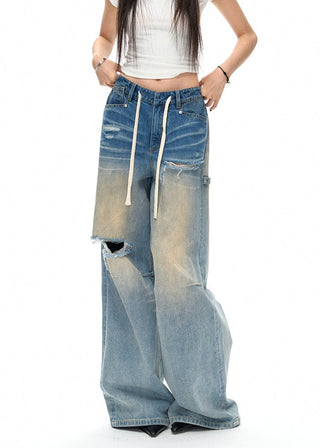 [NAWS] Diffused washed ripped jean