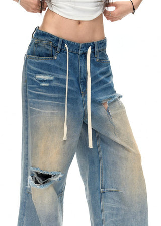 [NAWS] Diffused washed ripped jean