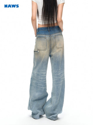 [NAWS] Diffused washed ripped jean
