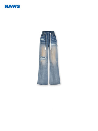 [NAWS] Diffused washed ripped jean