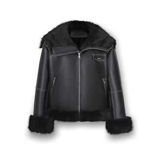 [NAWS] Large lapel fur coat