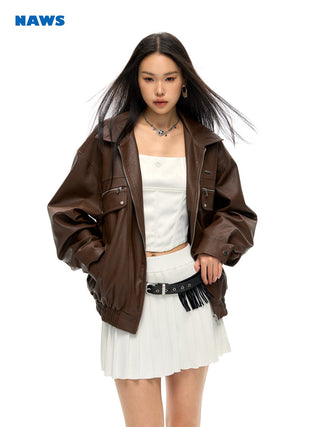 [NAWS] Distressed tassel leather belt