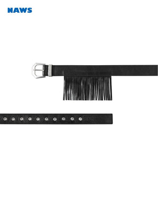 [NAWS] Distressed tassel leather belt