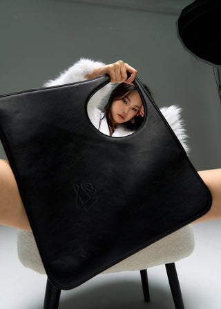 [NAWS] Geometric Leather Tote Bag