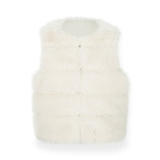 [NAWS] Layered fur jacket black