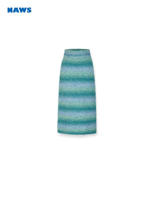 [NAWS] Gradient Mohair Wool Slim Knit Skirt