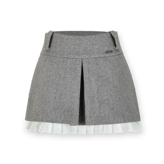 [NAWS] Fake two-piece double-front knitted cardigan