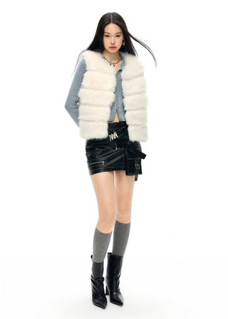 [NAWS] Denim Washed Slim Knitted Cardigan