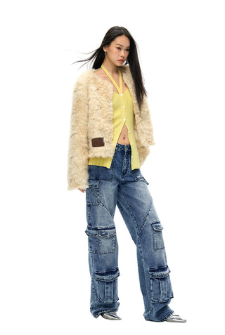 [NAWS] Halter neck slim fit knitted cardigan