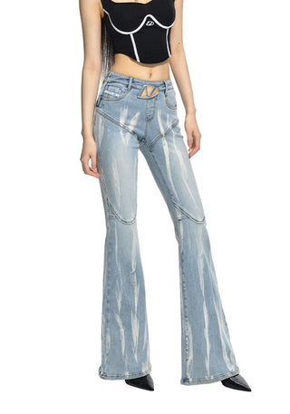 [NAWS] Gradient Flower Slim Fit Jeans