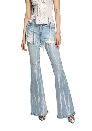 [NAWS] Gradient Flower Slim Fit Jeans