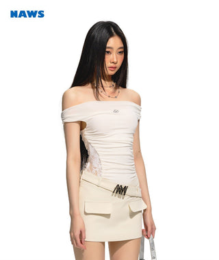 [NAWS] Lace Bandage Top & Skirt Set
