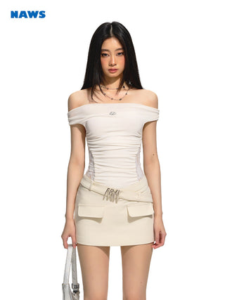 [NAWS] Lace Bandage Top & Skirt Set