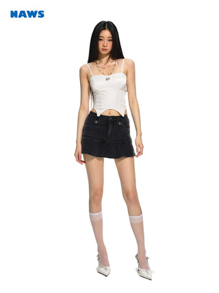 [NAWS] White Detachable Halter Dress
