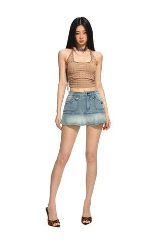[NAWS] Blue Denim Mermaid Skirt