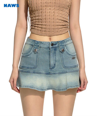 [NAWS] Blue Denim Mermaid Skirt