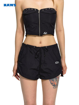 [NAWS] Grey Parachute Shorts