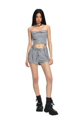 [NAWS] Black Parachute Shorts